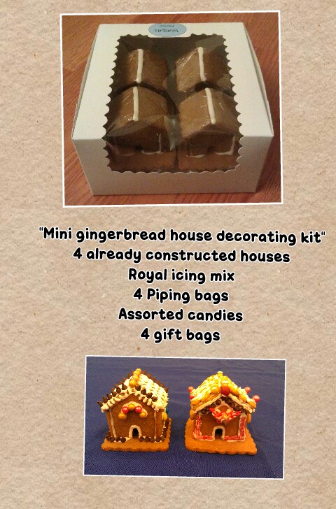 mini gingerbread houses decoration kit